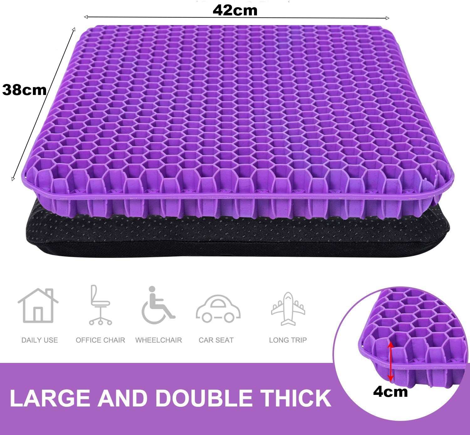 Premium Gel Seat Pad Cushion