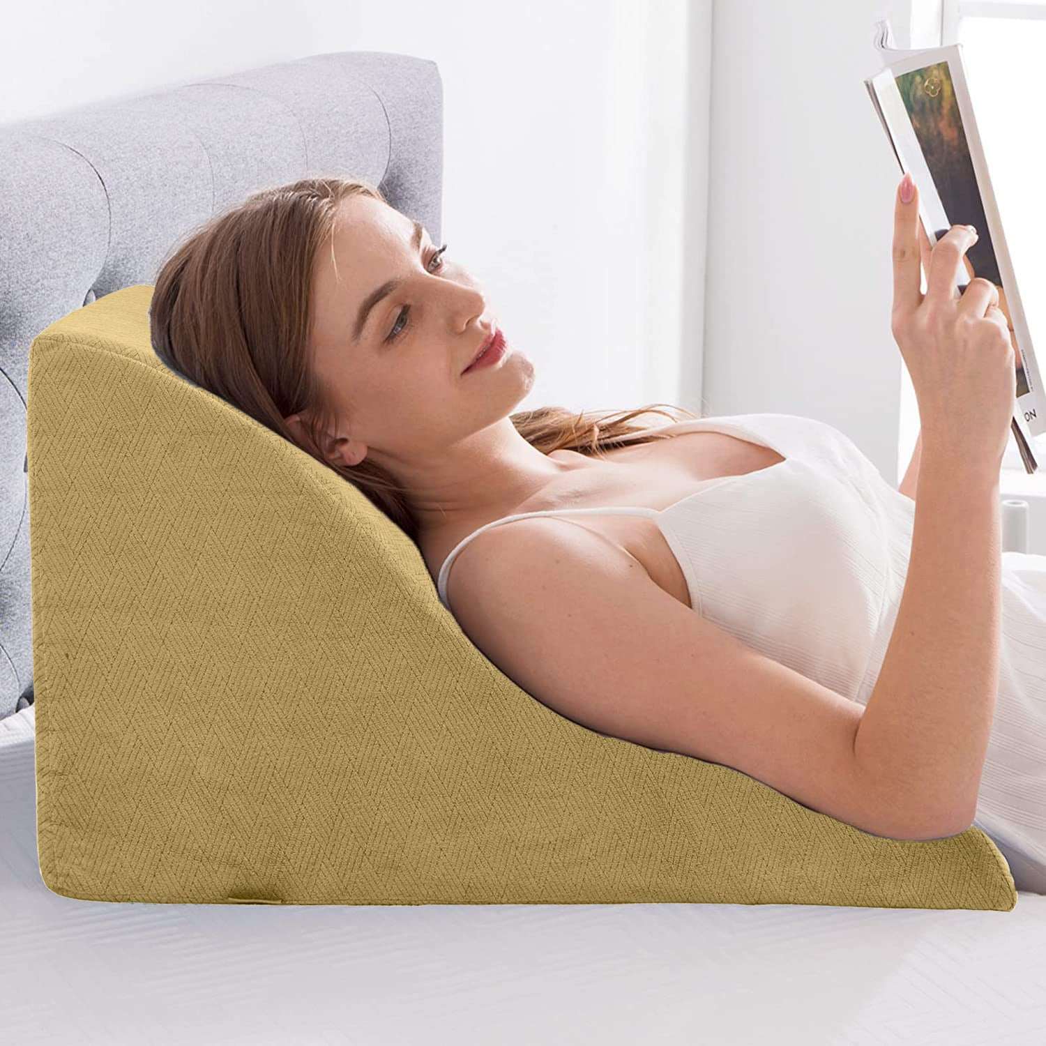 Premium Wedge Lumbar Waist D Support Pillow – Livingful Store